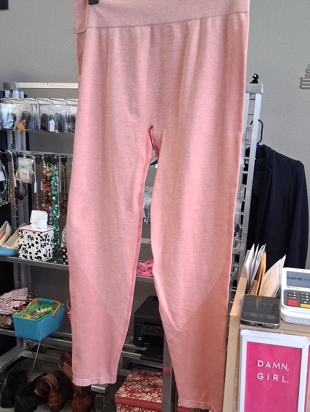 Victoria's Secret Girls' Heather Pink High-Waist Leggings NAPL6F